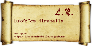 Lukács Mirabella névjegykártya